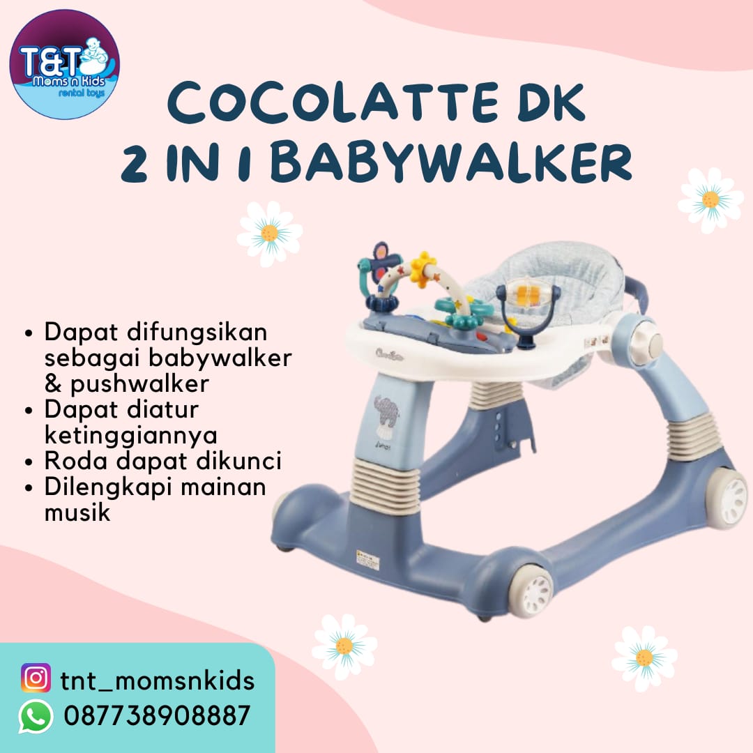BABYWALKER COCOLATTE 2IN1 BLUE NEW DK