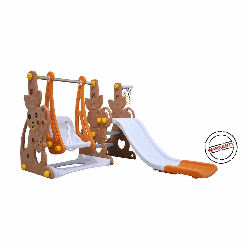 LUXURY KANGAROO SLIDE AND SWING BROWN