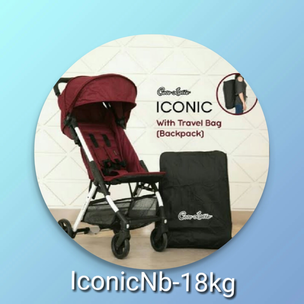 STROLLER COCOLATTE ICONIC WITH TRAVEL BAG RED 1