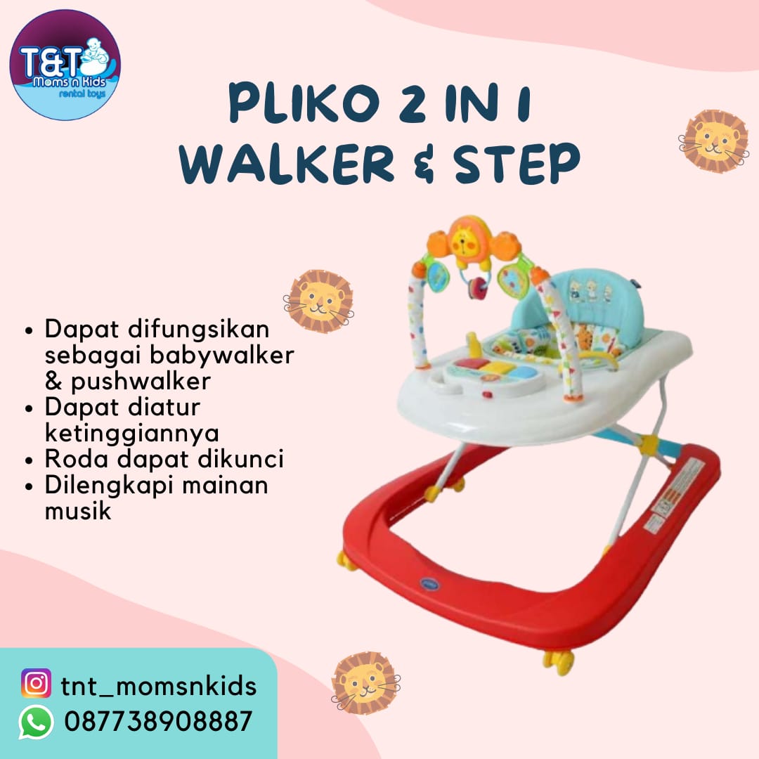 BABYWALKER PLIKO 2IN1 RED
