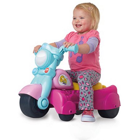 PUSHWALKER AND RIDE ON PLAYSCHOOL PINK